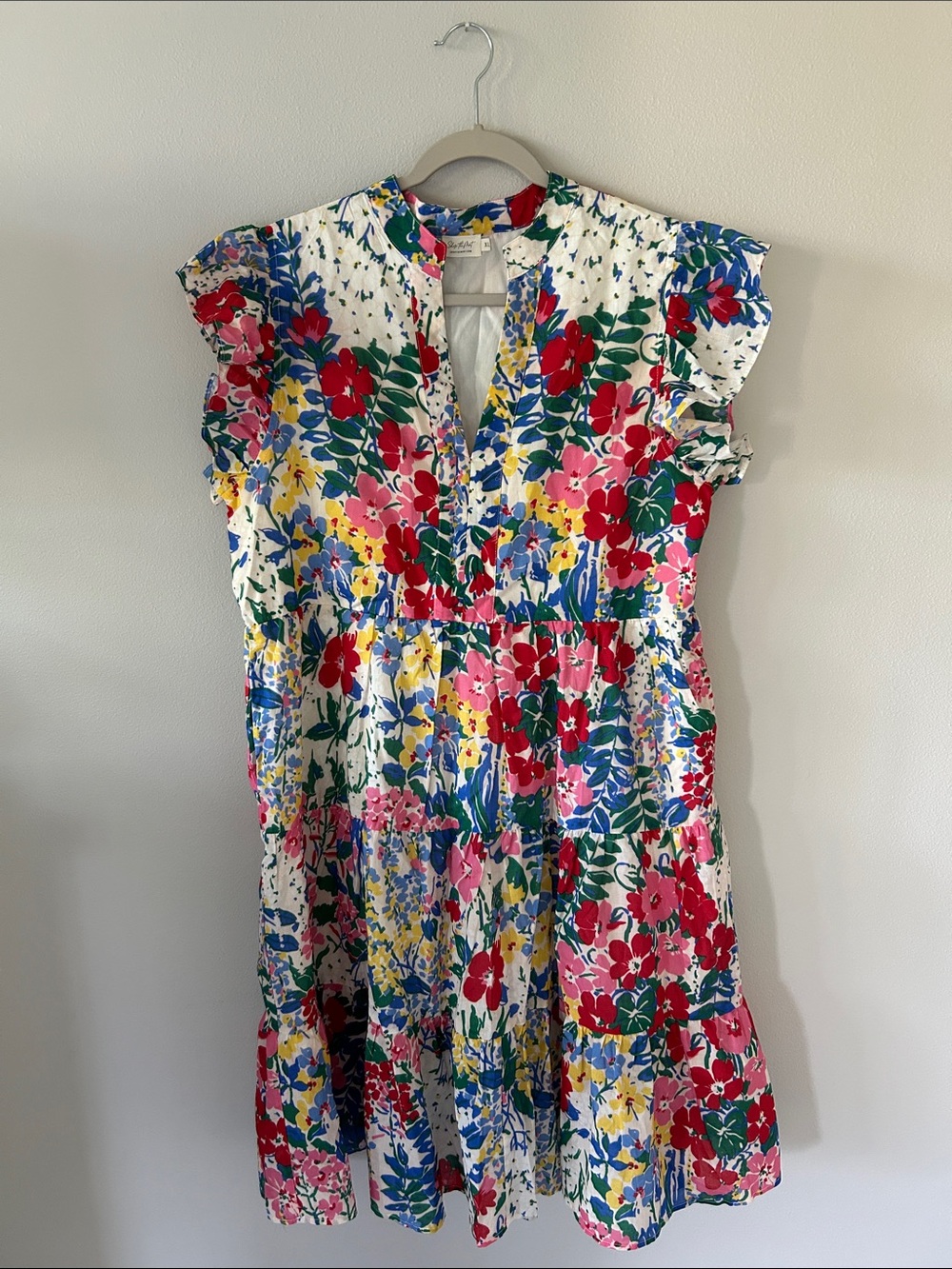 Shop the Mint multicolor Floral V-Neck Tiered Summer Dress NWOT Size XL